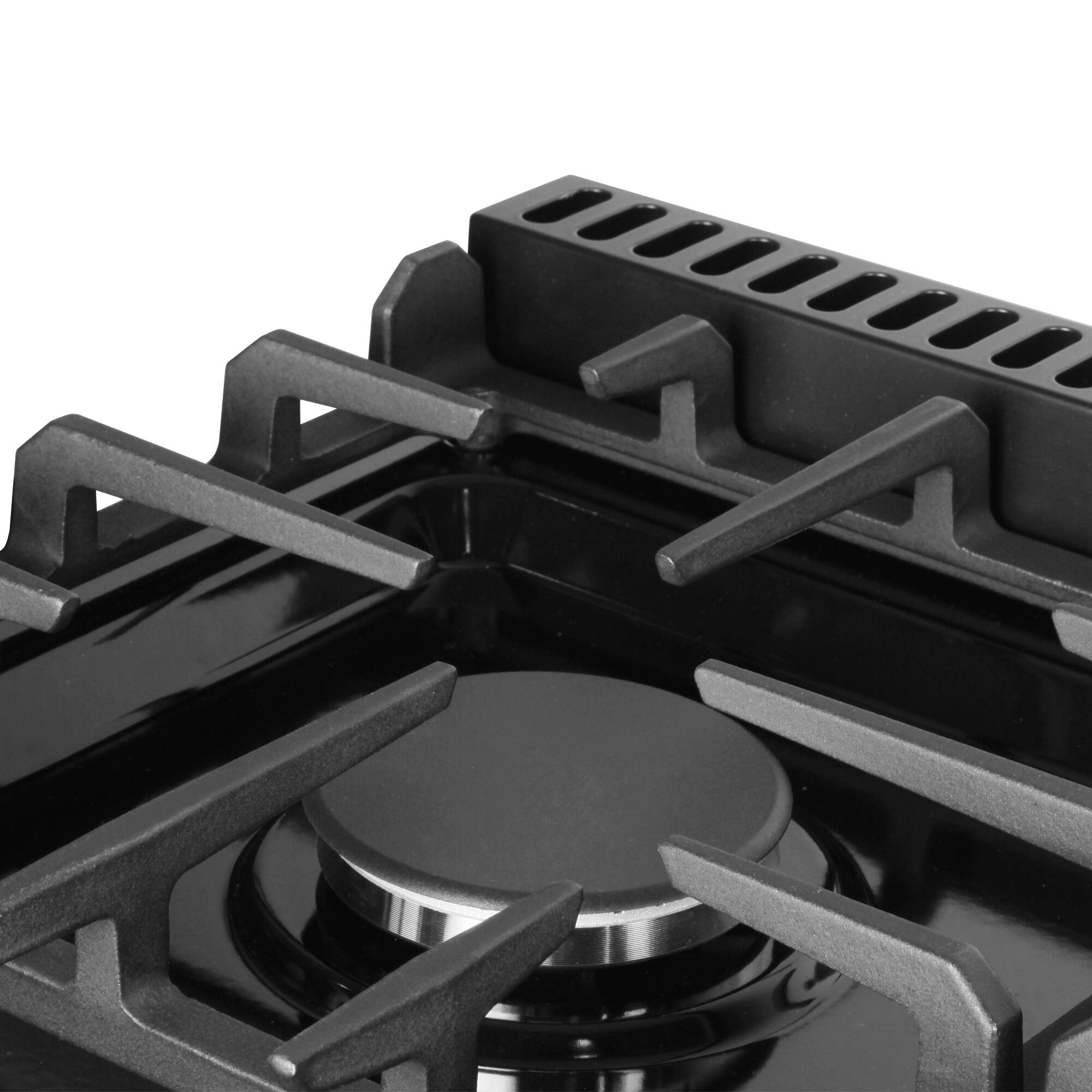 Alt View 4. COSMO - COS-EPGR366-BK 36 in. Haven Collection 6.0 cu. ft. Gas Range, 6 Burners, Convection Oven, Knob LEDs, Storage Drawer - Matte Black.