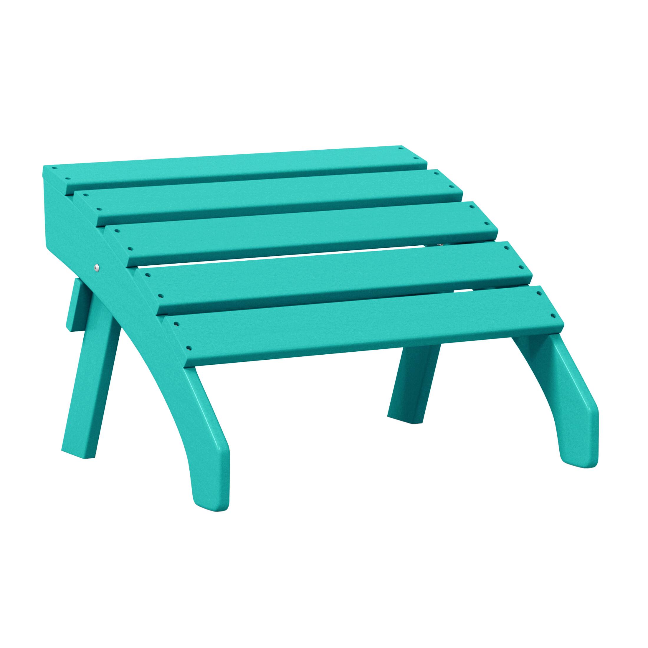 Alt View 3. WestinTrends - WestinTrends Dylan Outdoor Adirondack Chair With Ottoman And Side Table 3-Piece Set - Turquoise.