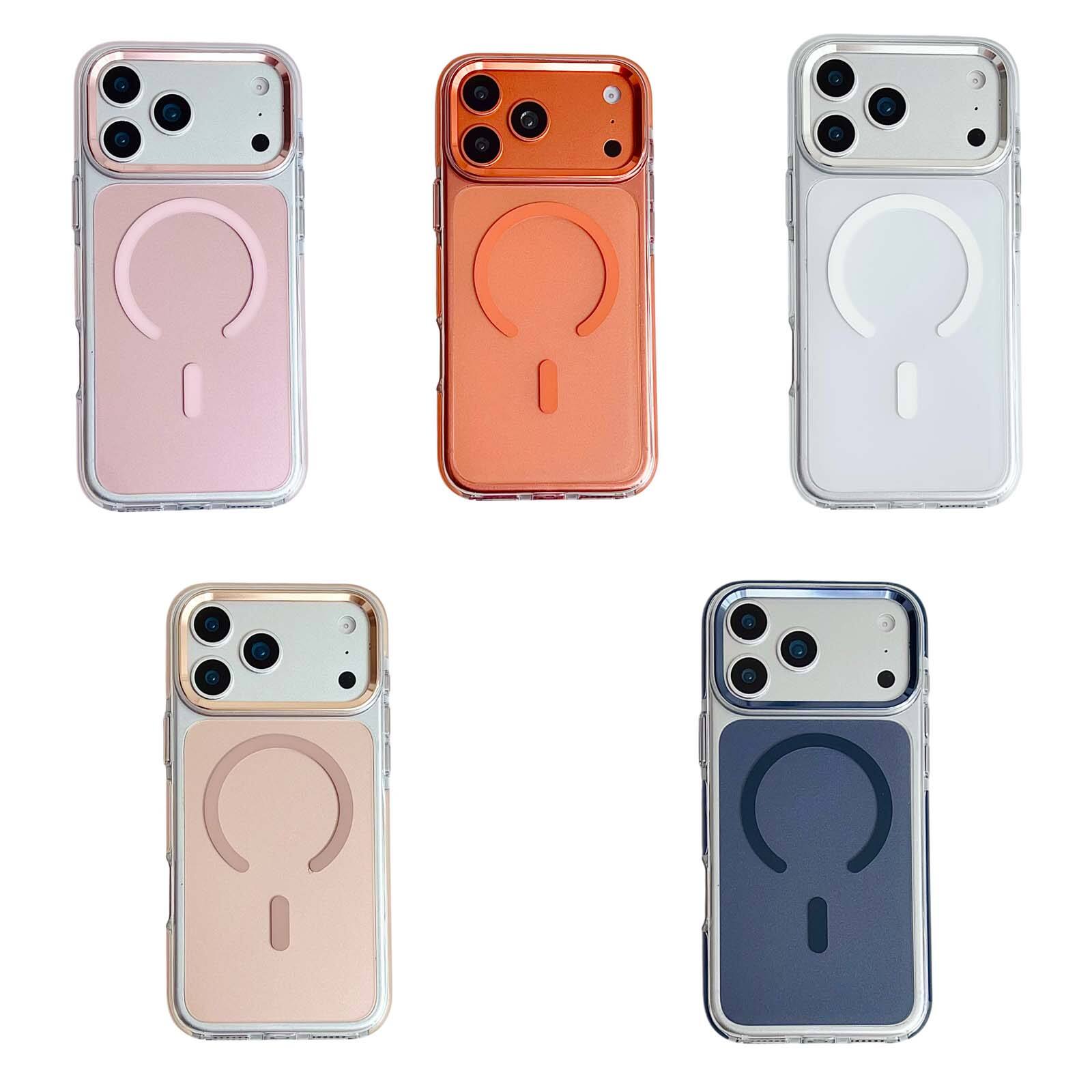 Alt View 3. Dteck - for Apple iPhone 17 Pro Magnetic Shockproof Case,Slim Hybrid PC TPU Protective Cover,Compatible with Mag Safe - Blue.