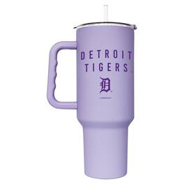 Logo Brands - Detroit Tigers 40oz. Lavender Soft Touch Tumbler - Multicolor