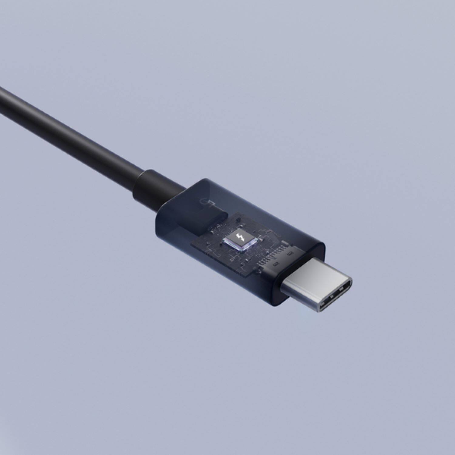 Angle. Belkin - 3.3ft USB-C Thunderbolt 5 Cable w/ 240W Power Delivery, Bandwidth Boost Up to 120Gbps, and 4K UHD Display Resolution - Black.