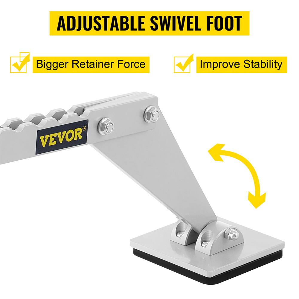 ADJUSTABLE SWIVEL FOOT

- Bigger Retainer Force
- Improve Stability

VEVOR