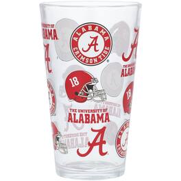The Memory Company - Alabama Crimson Tide 16oz. Allover Print Pint Glass - Multicolor