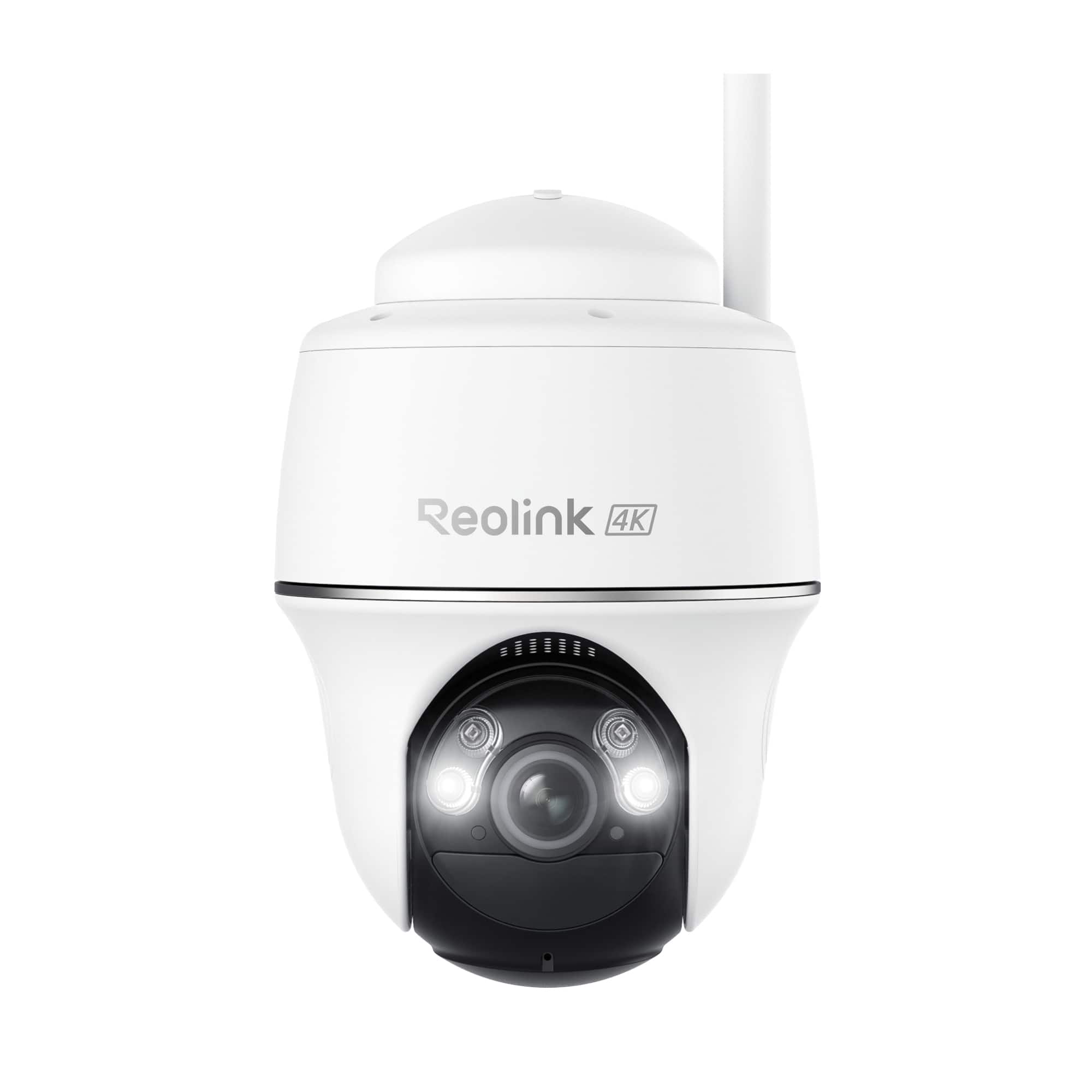 Reolink - Argus PT Ultra 4K 8MP Wireless 360° WiFi Battery Camera with Spotlights Person/Vehicle Detection Security Camera - White