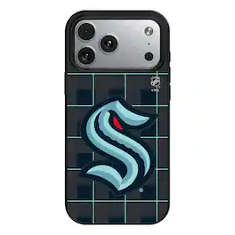 Keyscaper - NHL - Seattle Kraken Plaid iPhone Magnetic Bump Case - 15 - Black