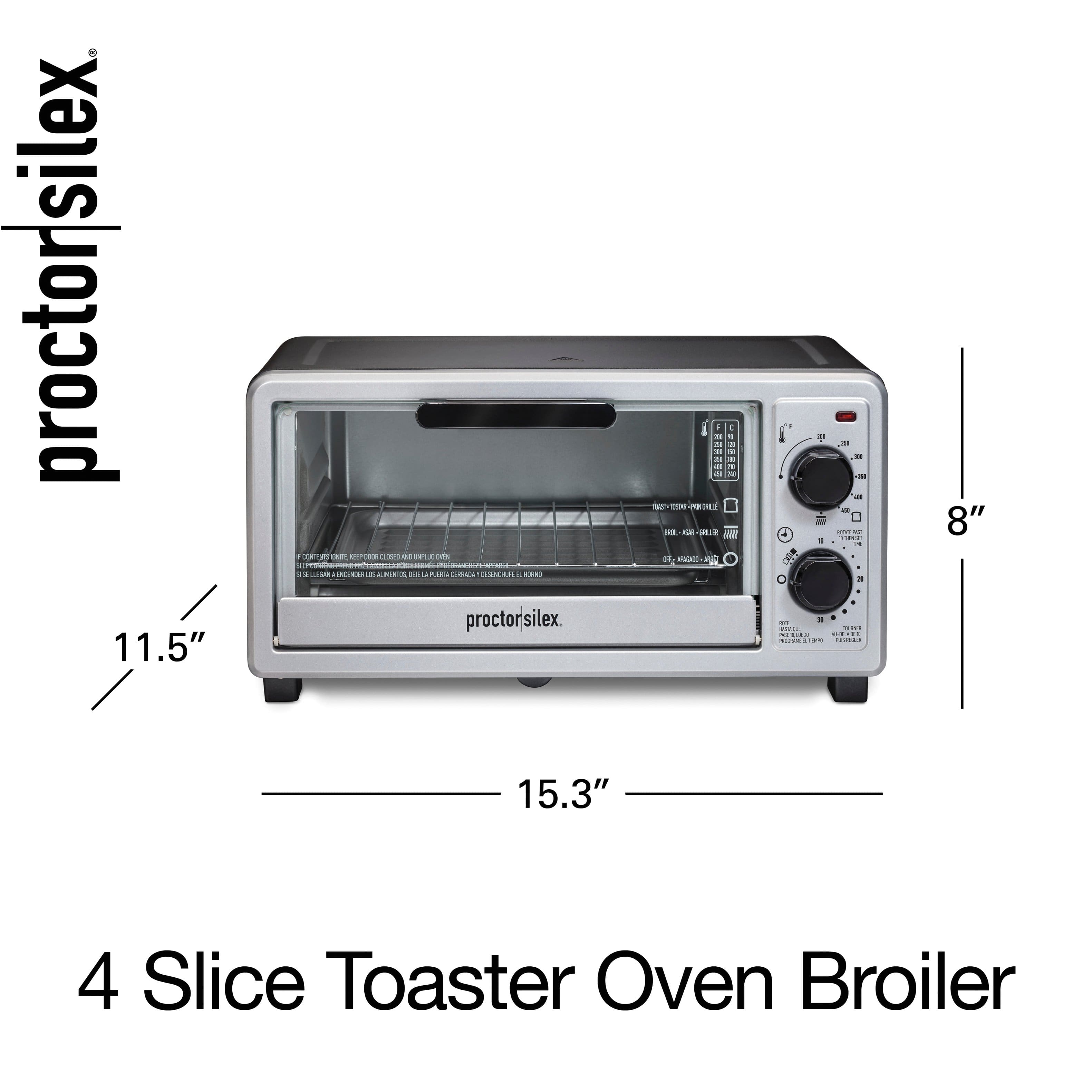 proctorsilex
11.5" - S 5 - Jn - NTRNA - GLLM OLONA A. COMAIA A. - proctorsilex
1 4 Sen - m 92-S-3 - A A F - A - I - 2 - : - 5 : - "8 15.3" 4 Slice Toaster Oven Broiler
proctorsilex
8" 15.3"