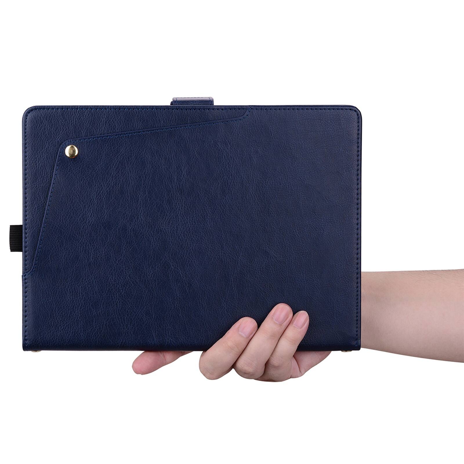 Alt View 2. Dteck - Case For Apple iPad Pro 13-inch (M5) 2025/(M4) 2024 Business Premium Leather Folio Adjustable Stand Card Slots Cover - Blue.