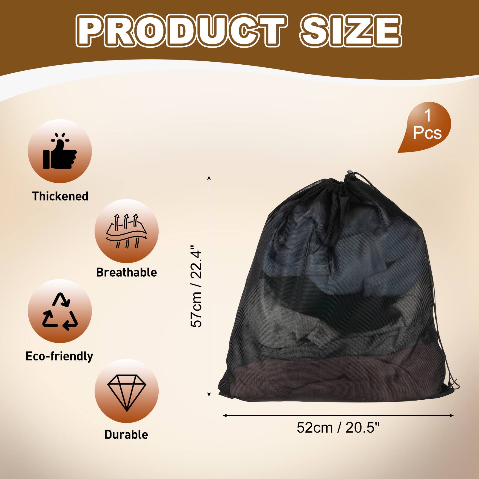 PRODUCT SIZE

1 Pcs

Thickened Breathable Eco-friendly

57cm / 22.4" / Durable 52cm / 20.5"