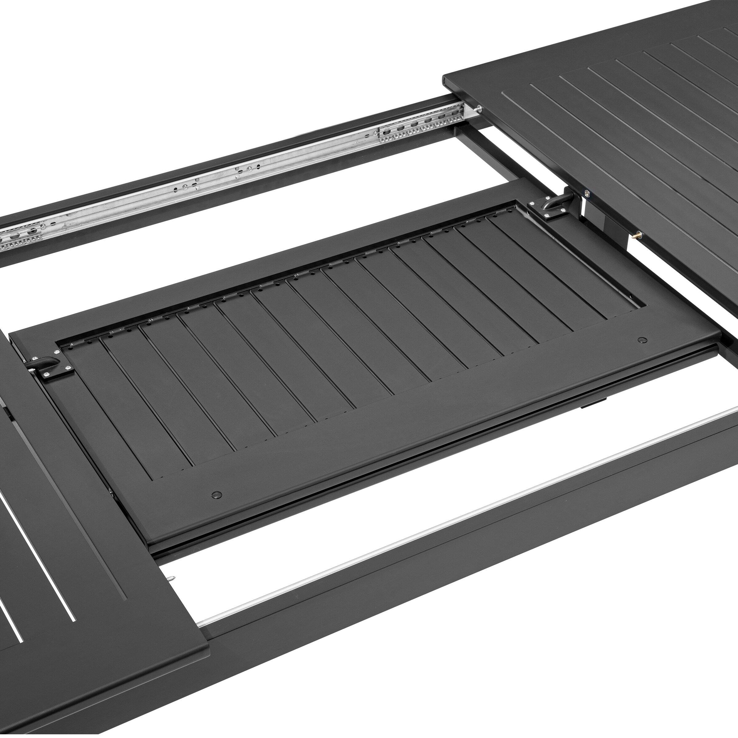 Back. Crestlive Products - Crestlive Products Patio table Rectangle Extendable Outdoor Dining Table - Black.