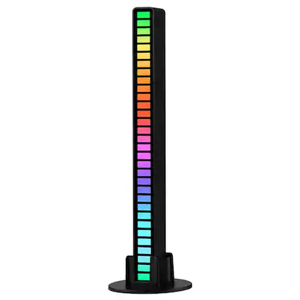 Front. Stock Preferred - 32 LED RGB Music Rhythm Light Black - Black.