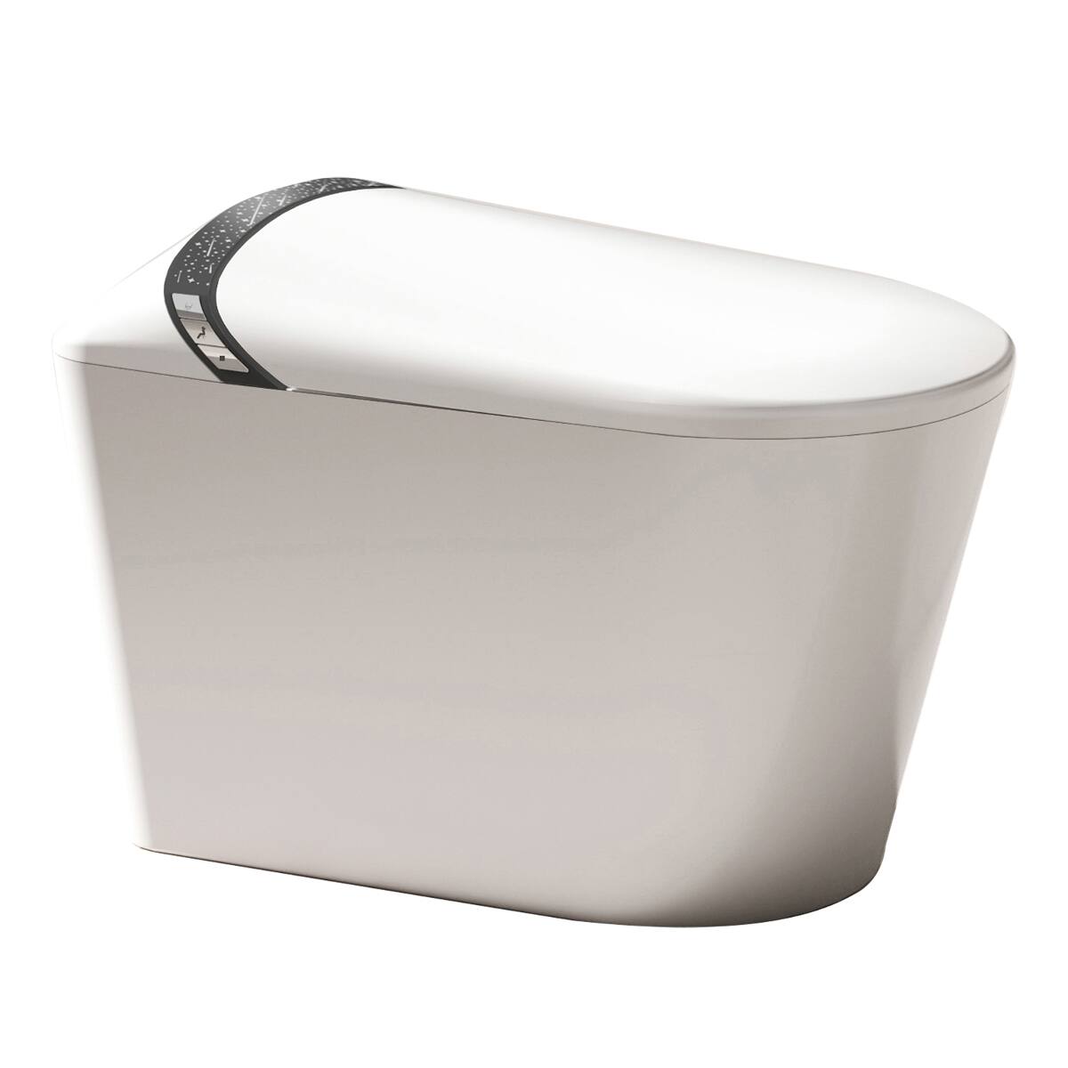 Alt View 6. Loheer - Loheer Elongated Smart Toilet With Built In Bidet, Tankless Design, White Porcelain - White.
