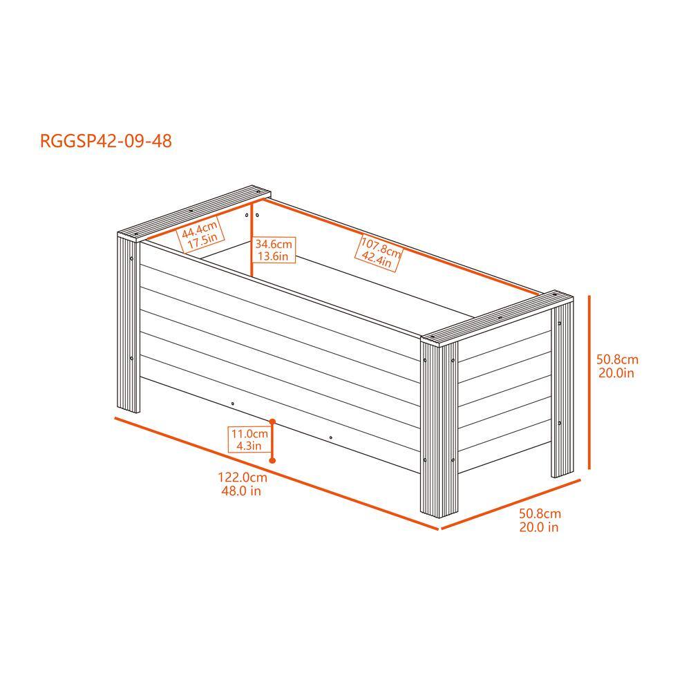 RGGSP42-09-48

44.4cm 17.5in  
34.6cm 13.6in  
107.8cm 42.4in  
50.8cm 20.0in  
11.0cm 4.3in  
122.0cm 48.0in  
50.8cm 20.0in