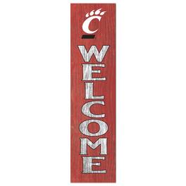 Jardine - Cincinnati Bearcats 12'' x 48'' Welcome Outdoor Leaner - Red