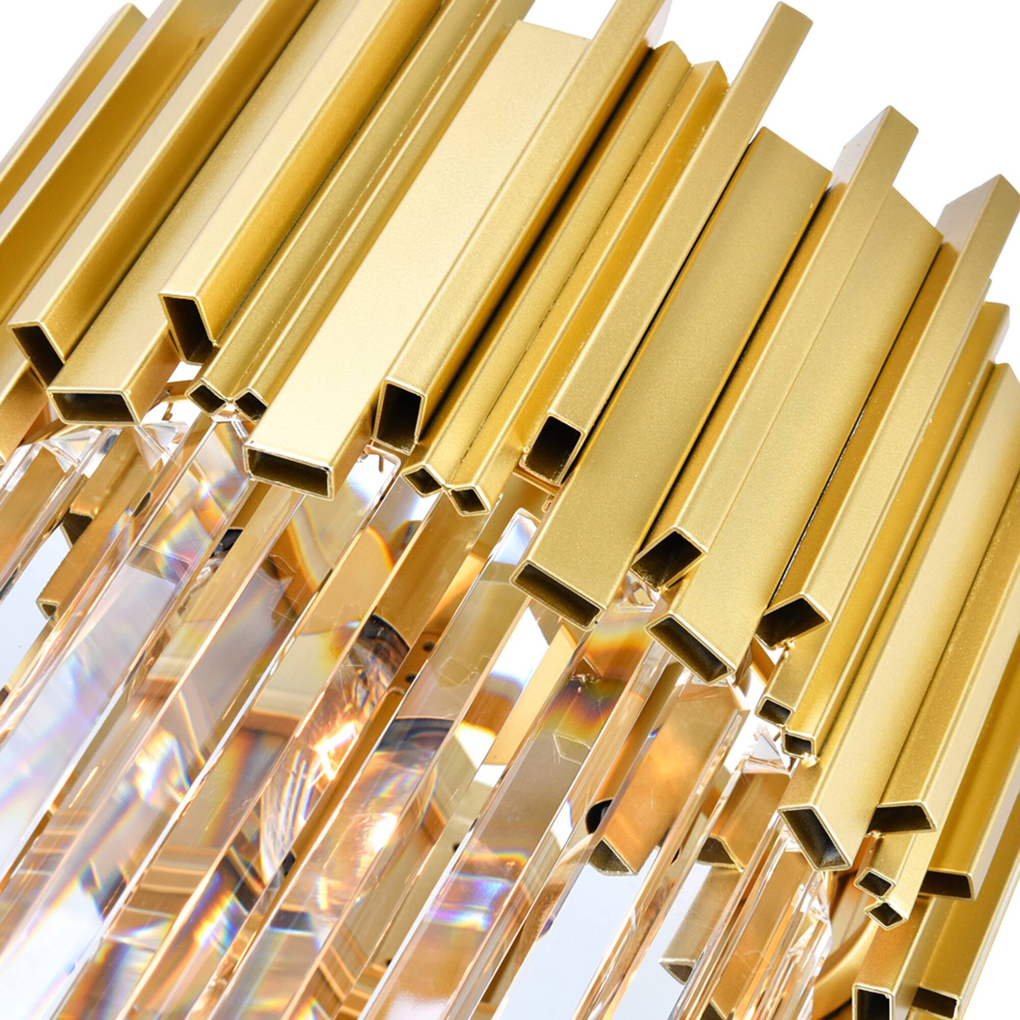 Angle. CWI Lighting - Deco 7 Light Down Chandelier With Medallion Gold Finish - Medallion Gold.