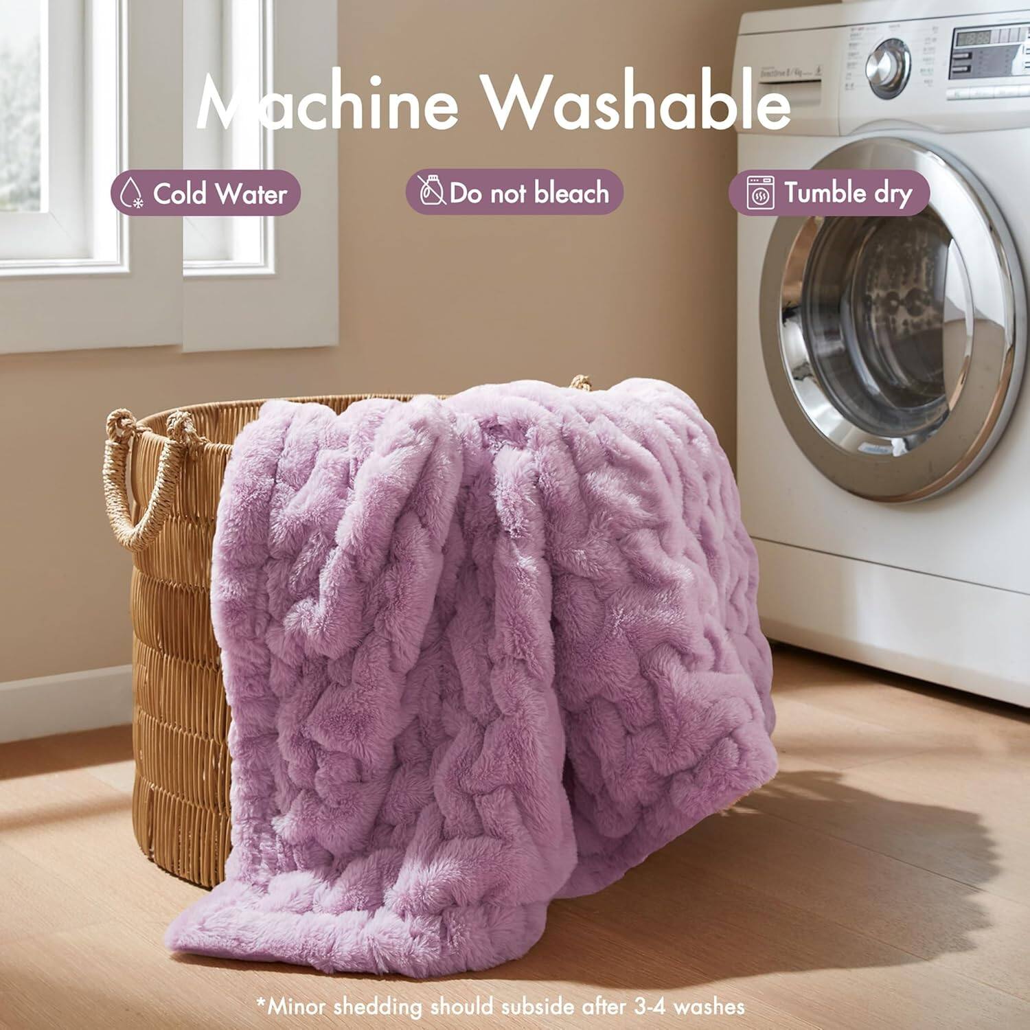 Machine Washable  
- Cold Water  
- Do not bleach  
- Tumble dry  

*Minor shedding should subside after 3-4 washes