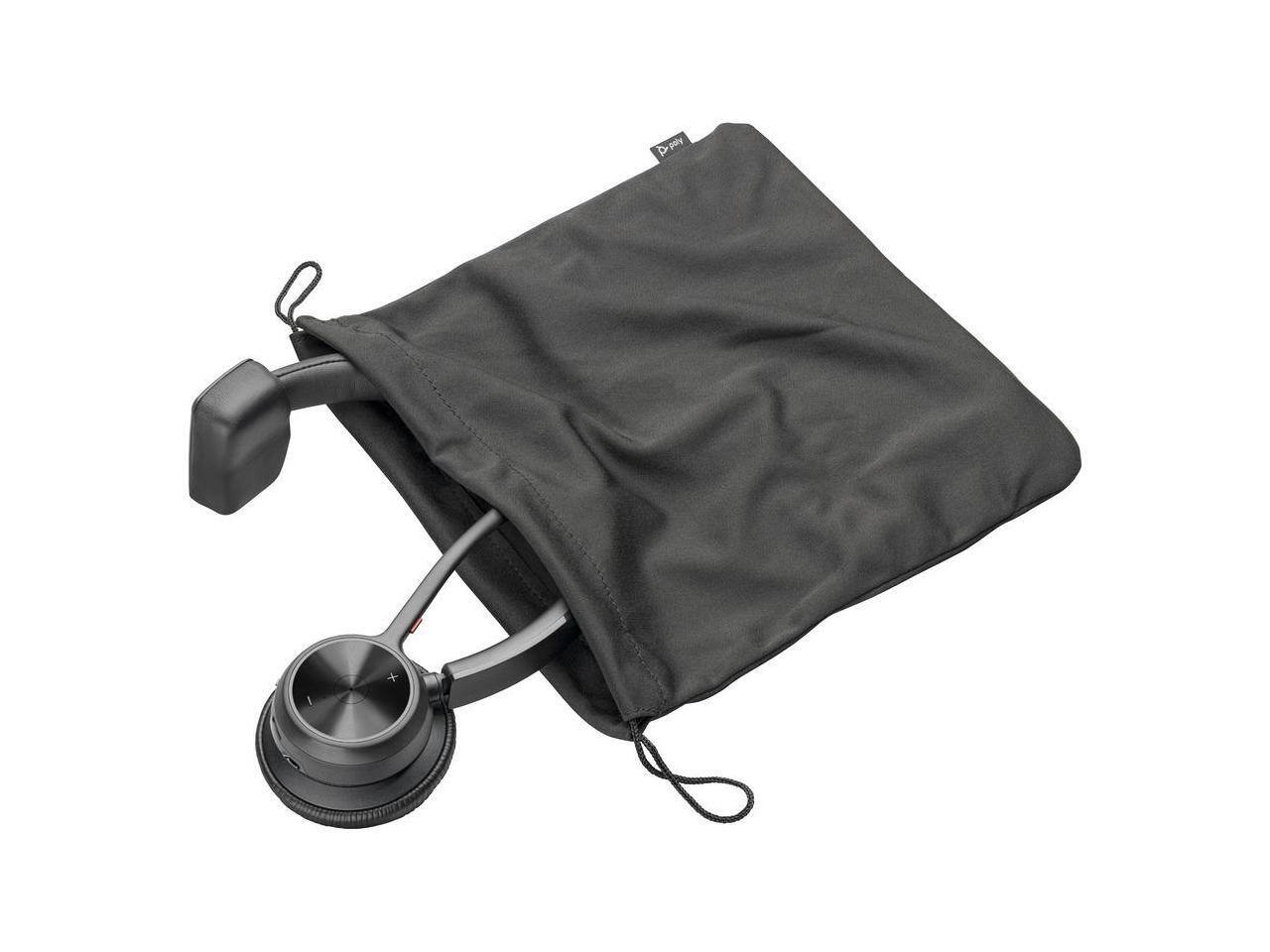 Alt View 2. HP - Poly Voyager 4310 USB-C Headset - Mono, Wired/Wireless, Bluetooth, 164 ft, 4.92 ft Cable - Black.