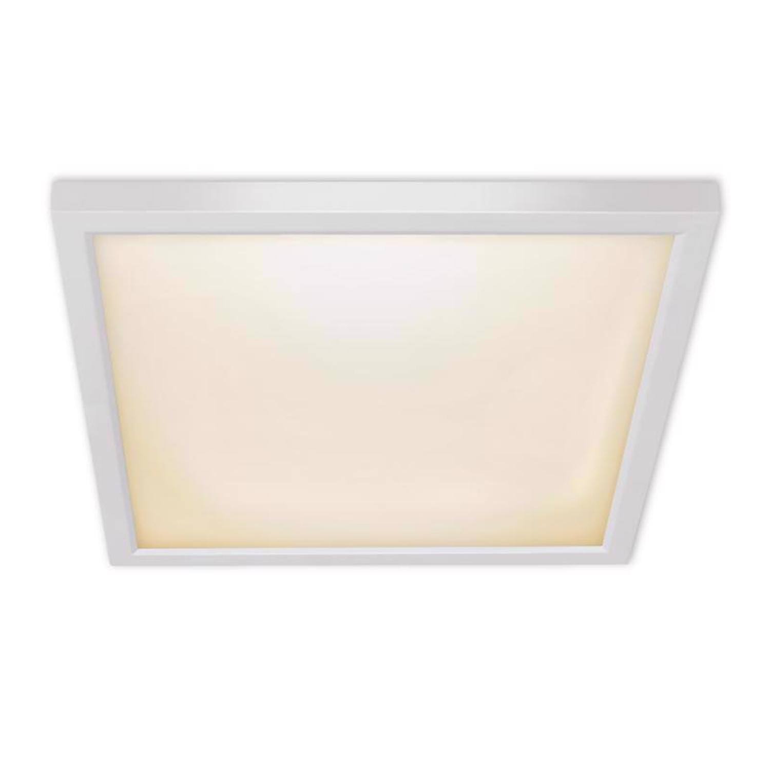 Angle. FEIT ELECTRIC - Feit EDGELIT 1.1 in. H X 5 in. W X 5 in. L Frost White LED Flat Panel Light Fixture.