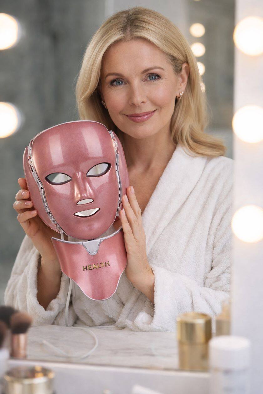 Angle. ClearSkin Glow - ClearSkin Glow II LED Face Mask Acne Anti-Ageing & Reducing Wrinkles, Pink - Pink.