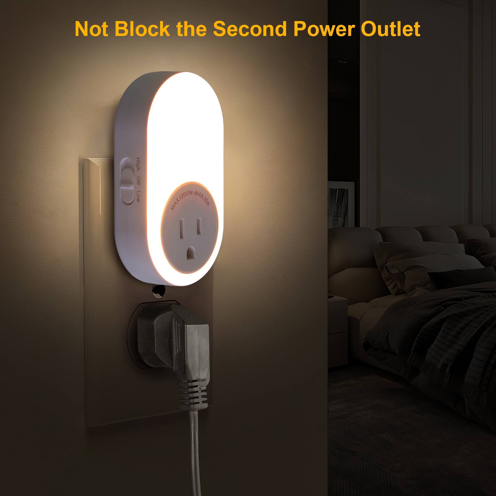 Not Block the Second Power Outlet