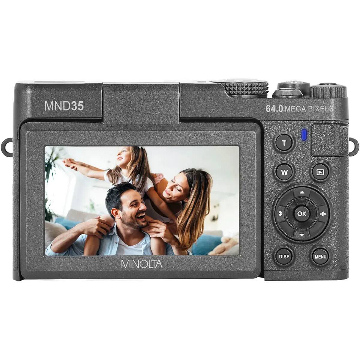 MND35  
64.0 MEGA PIXELS  
C  
T W  

OK  
MINOLTA  
DISP  
MENU