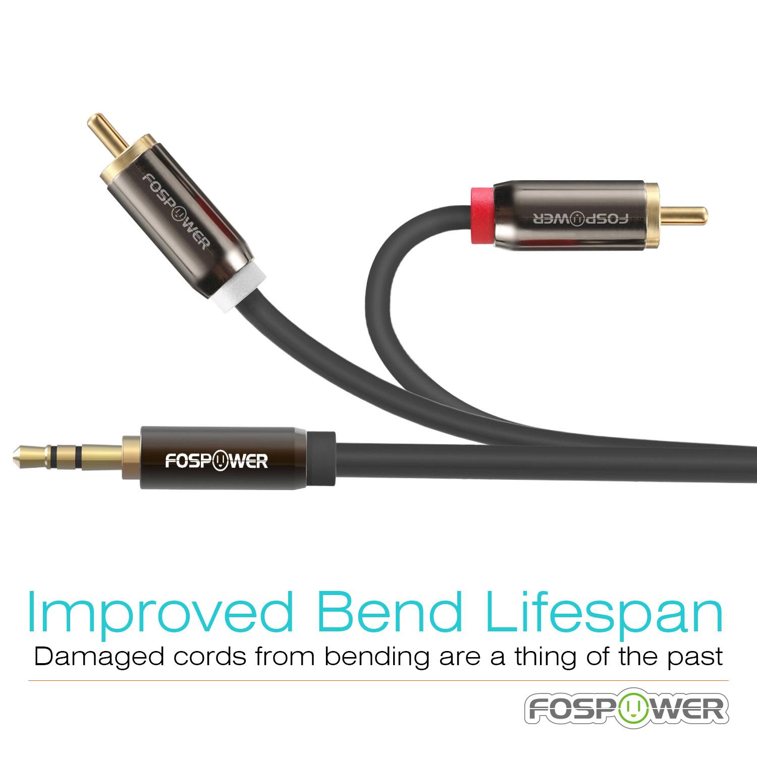 FOSPOWER FOSPOWER FOSPOWER Improved Bend Lifespan Damaged cords from bending are a thing of the past FOSPOWER