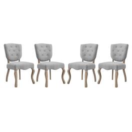 Array Dining Side Chair Set of 4 by Modway - Light Gray
