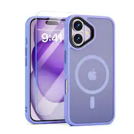 Entronix - iPhone 17 Bundle: Translucent Matte Case & Clear Screen Protector - Purple