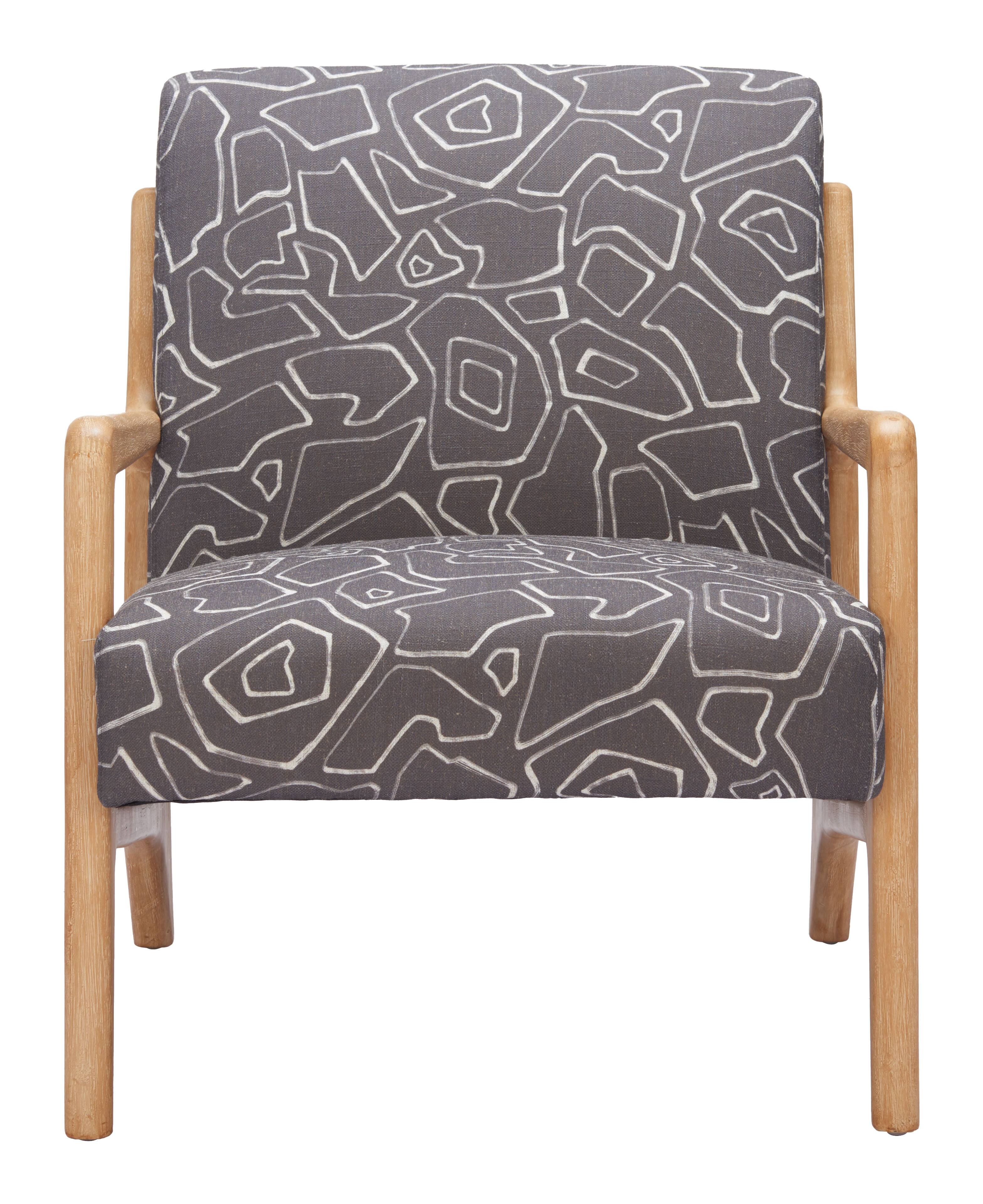Alt View 1. Hivvago - Runa Accent Chair Gray & Natural - Gray & Natural.