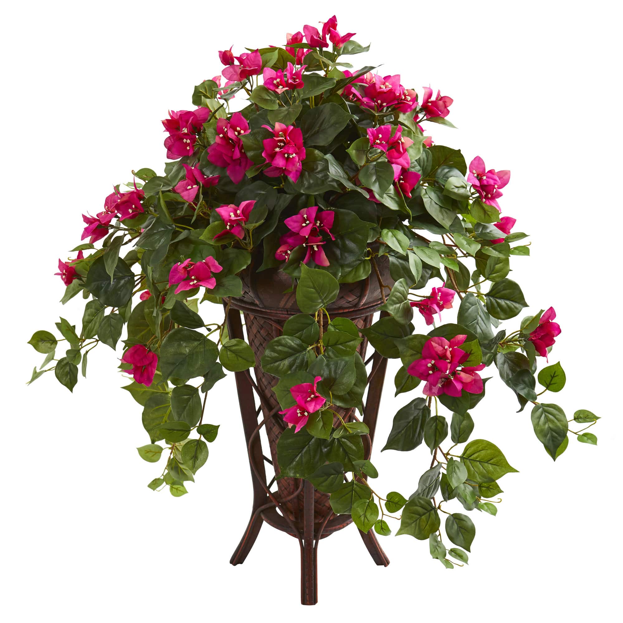 BreeBe - 31" Bougainvillea Artificial Plant in Stand Planter - Beauty