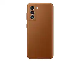 Samsung - Refurbished Excellent - Leather Back Cover for Galaxy S21 / S21 5G I Color: - Brown