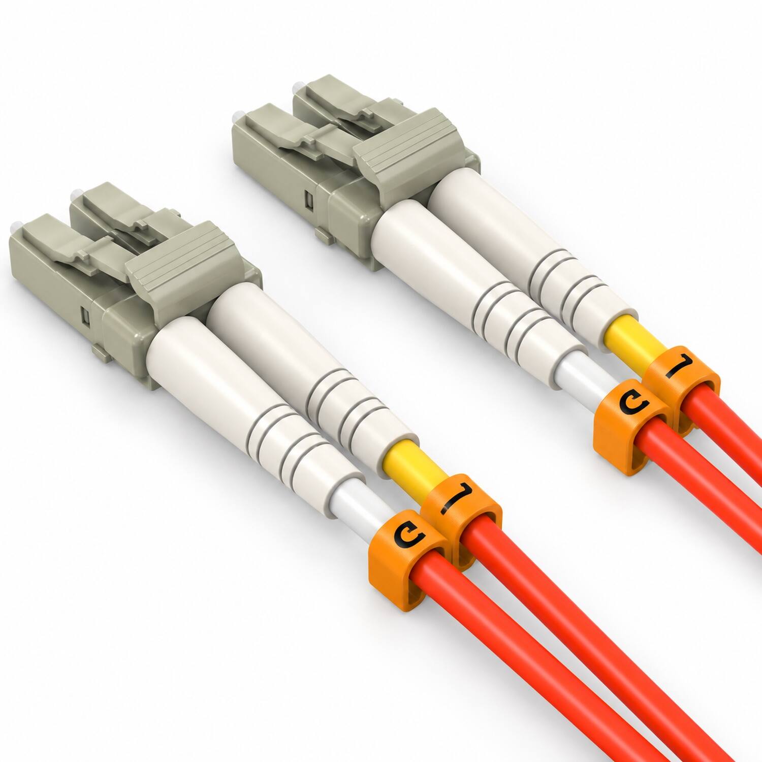 Angle. Sanoxy - 2m LC/LC Duplex 62.5/125 Multimode OM1 Fiber Optic Cable - Multi.
