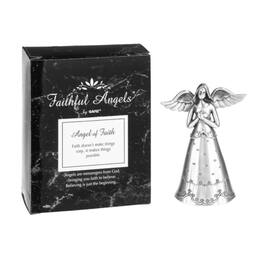 Ganz - Faithful Angel of Faith Zinc Figurine 3.6 Inch - Silver