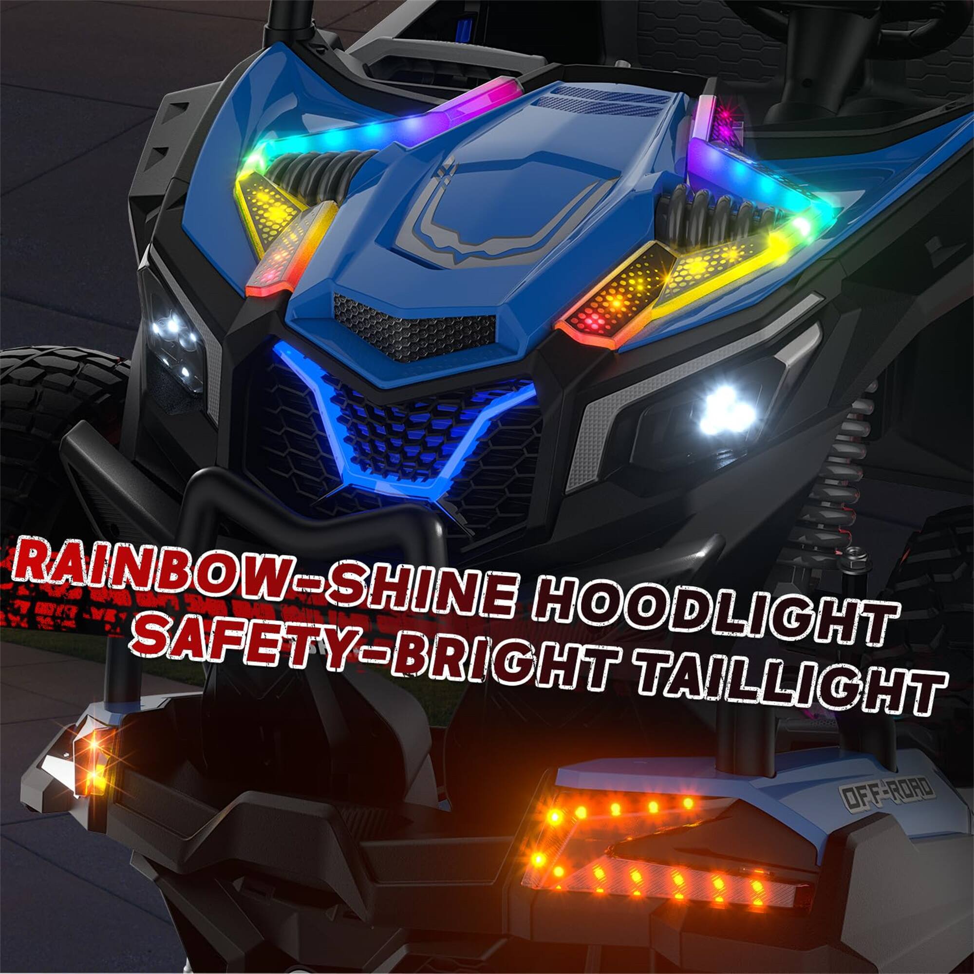 RAINBOW-SHINE HOODLIGHT SAFETY-BRIGHT TAILLIGHT OFF-ROAD