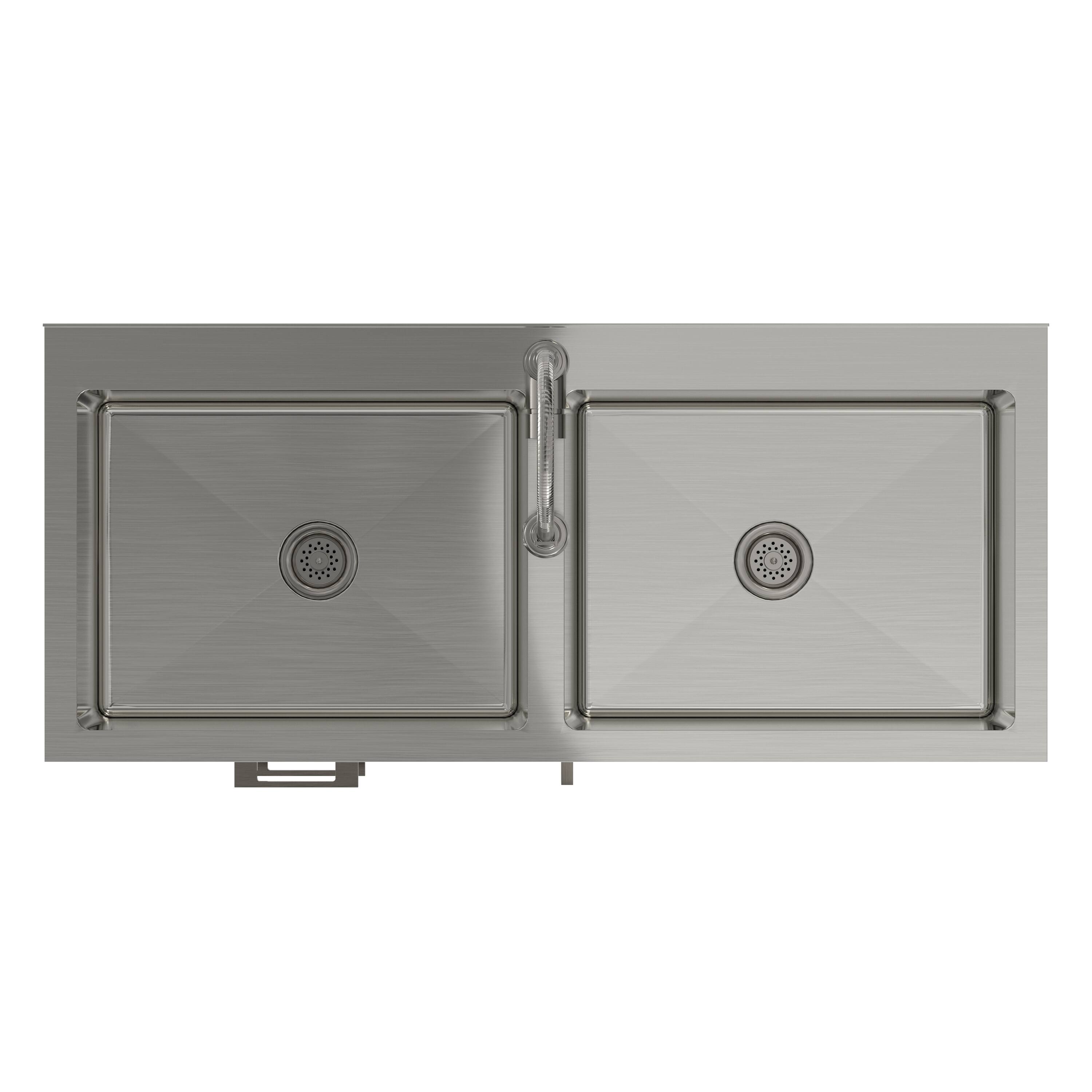 hydeist① Hennessy All In One 46 inch Laundry Utility Sink and Cabinet