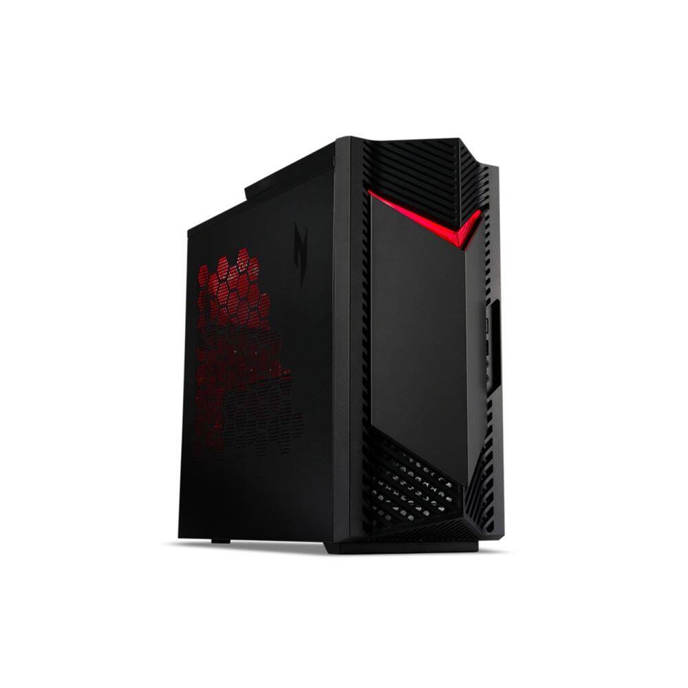 Angle. Acer - Nitro N50-650-UR12 Gaming Desktop 16GB RAM 512GB SSD 1TB HDD Intel Core i5-13400F 2.5GHz - Black.