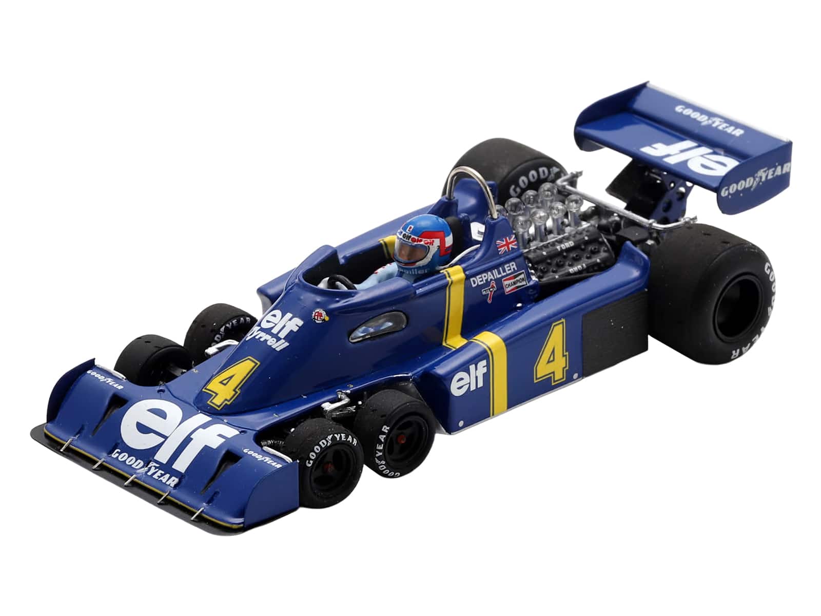 "Tyrrell P34 #4 Patrick Depailler 2nd Place Formula One F1 ""Swedish GP"" (1976) with Driver 1/43 Model Car by Spark" price history on PriceWatchPro