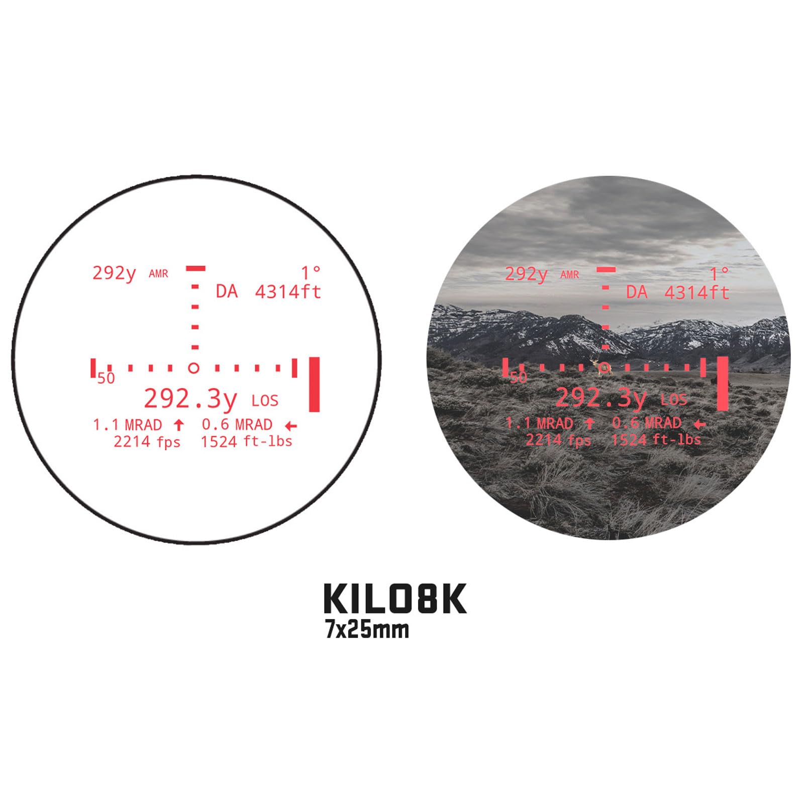 292y AMR  
DA 4314ft  
292.3y 3y LOS  
1.1 MRAD ↑ 0.6 MRAD →  
2214 fps 1524 ft-lbs  
KIL08K  
7x25mm