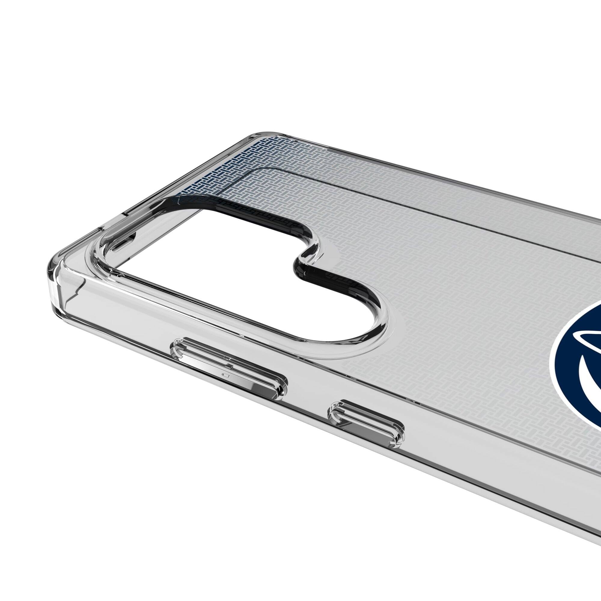 Alt View 2. Keyscaper - Penn State Nittany Lions Linen Logo Galaxy Clear Case - S24 Ultra - Multicolor.