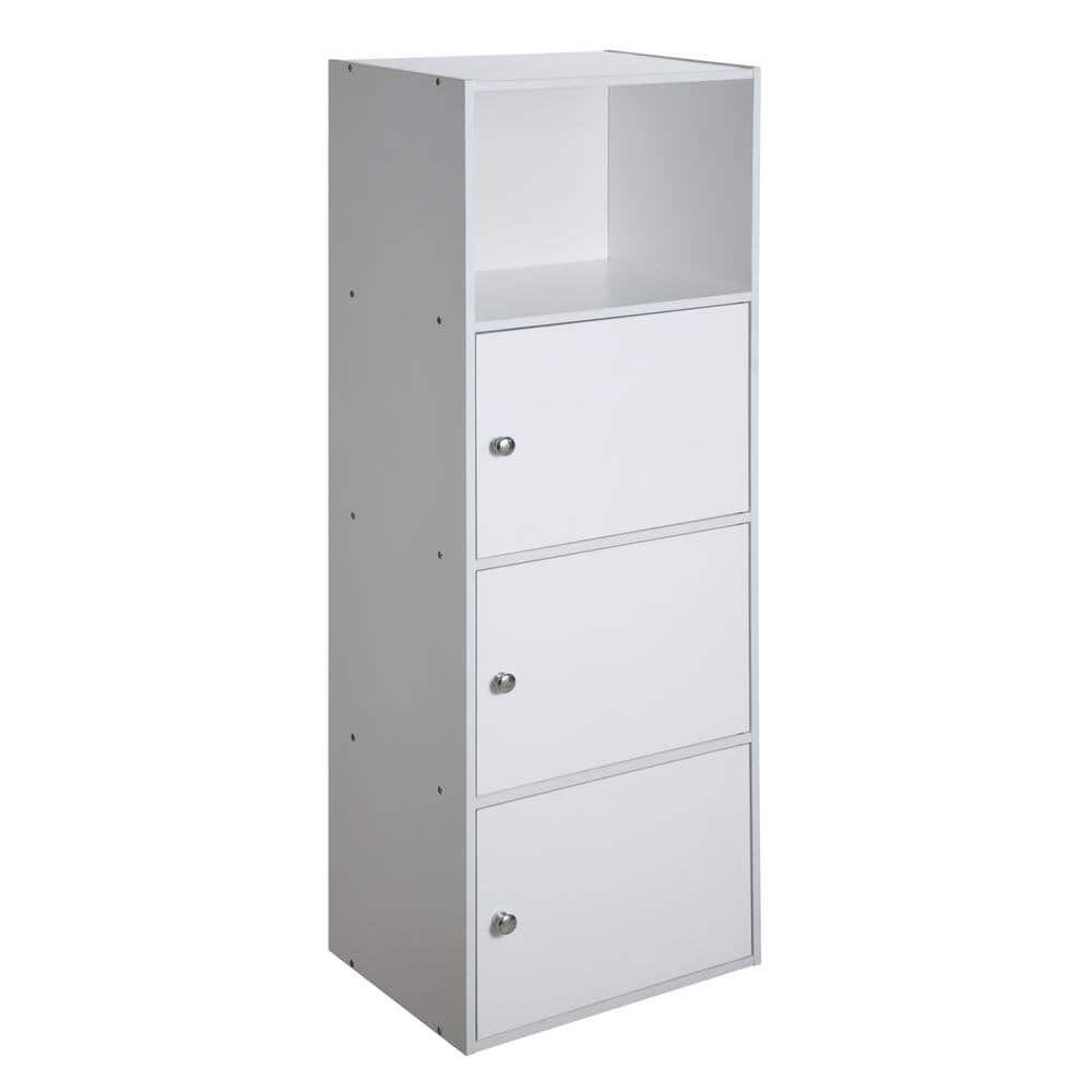 FurniFact - 3 Door Accent Cabinet - White