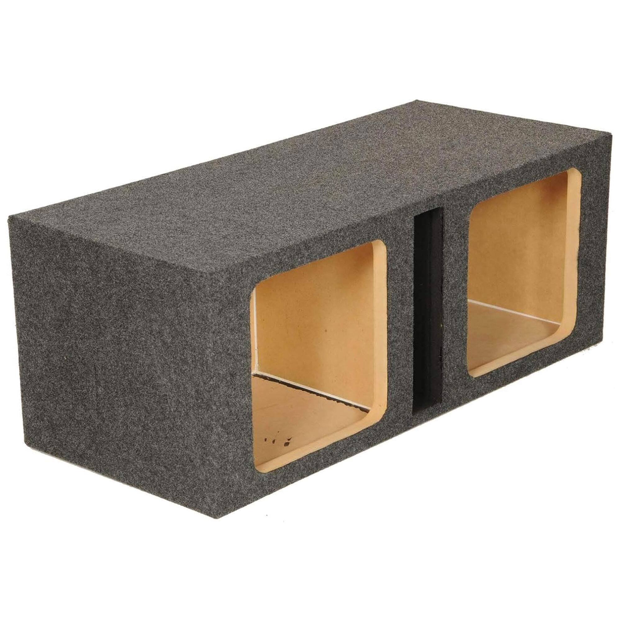 Alt View 1. QPower - Square Solobaric Dual 12" Ported L3 L5 L7 Subwoofer Box Speaker Enclosure.