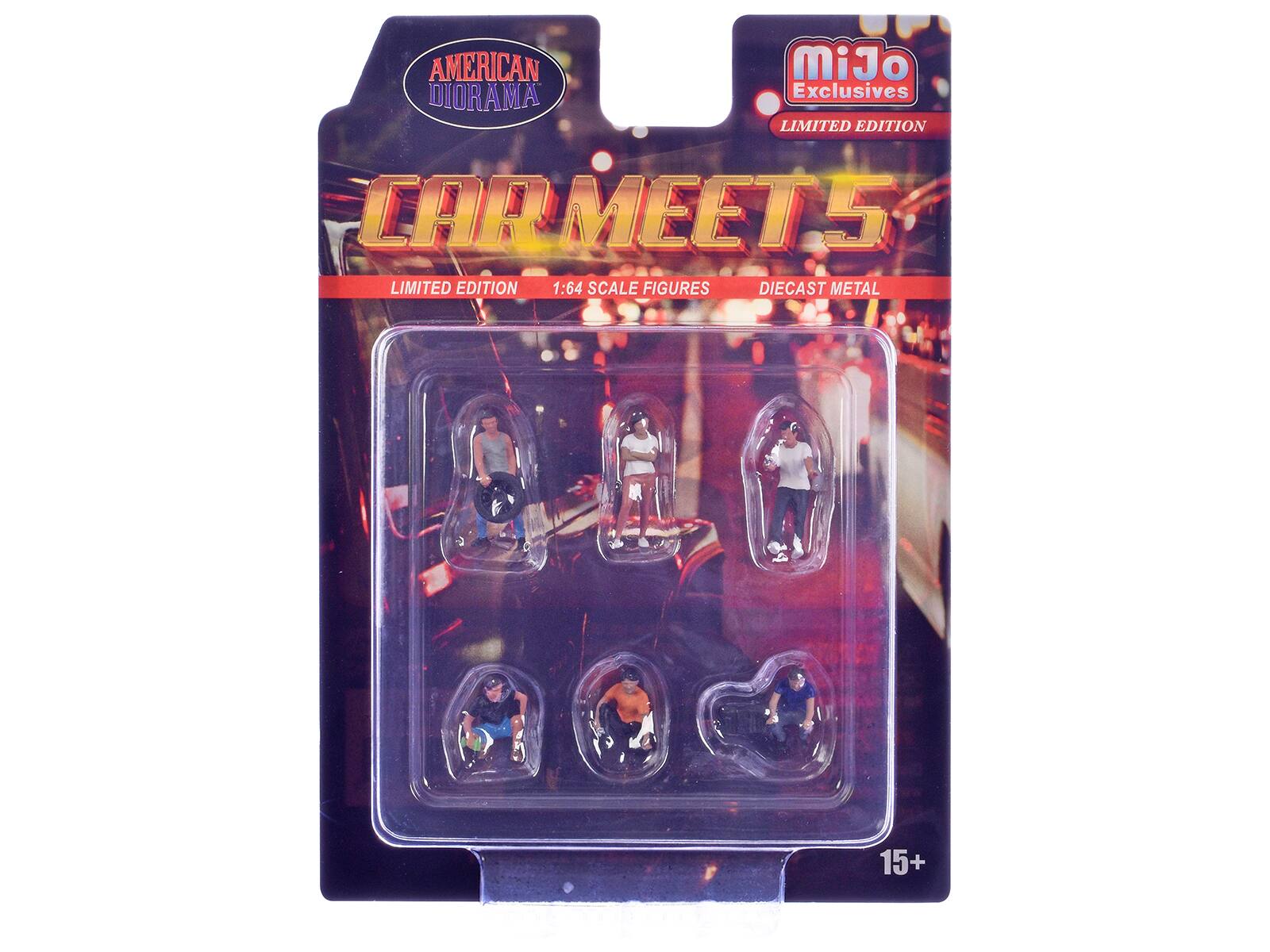 AMERICAN DIORAMA Exclusives LIMITED EDITION CAR MEETS LIMITED EDITION 1:64 SCALE FIGURES DIECAST METAL 15+