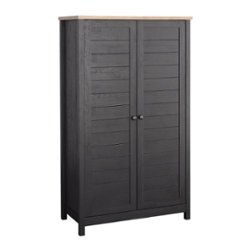 Sauder - 2-Door Storage Cabinet in Raven Oak - Raven Oak® - Front_Zoom