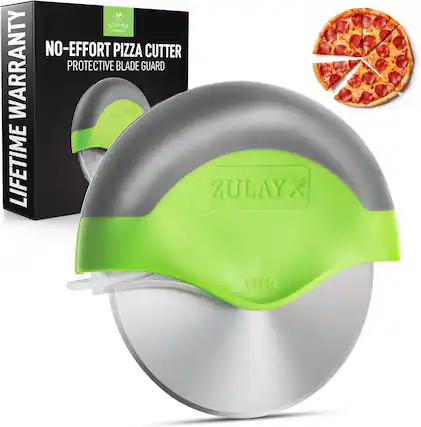 ZULAY KITCHEN
NO-EFFORT PIZZA CUTTER
PROTECTIVE BLADE GUARD
LIFETIME WARRANTY
ZULAY
OPEN