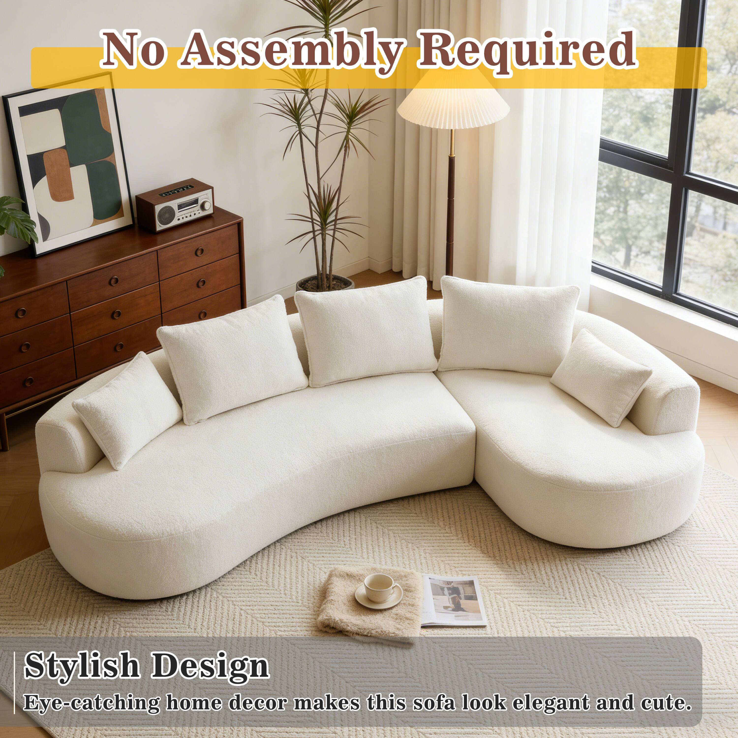 No Assembly Required

Stylish Design

Eye-catching home decor makes this sofa look elegant and cute.