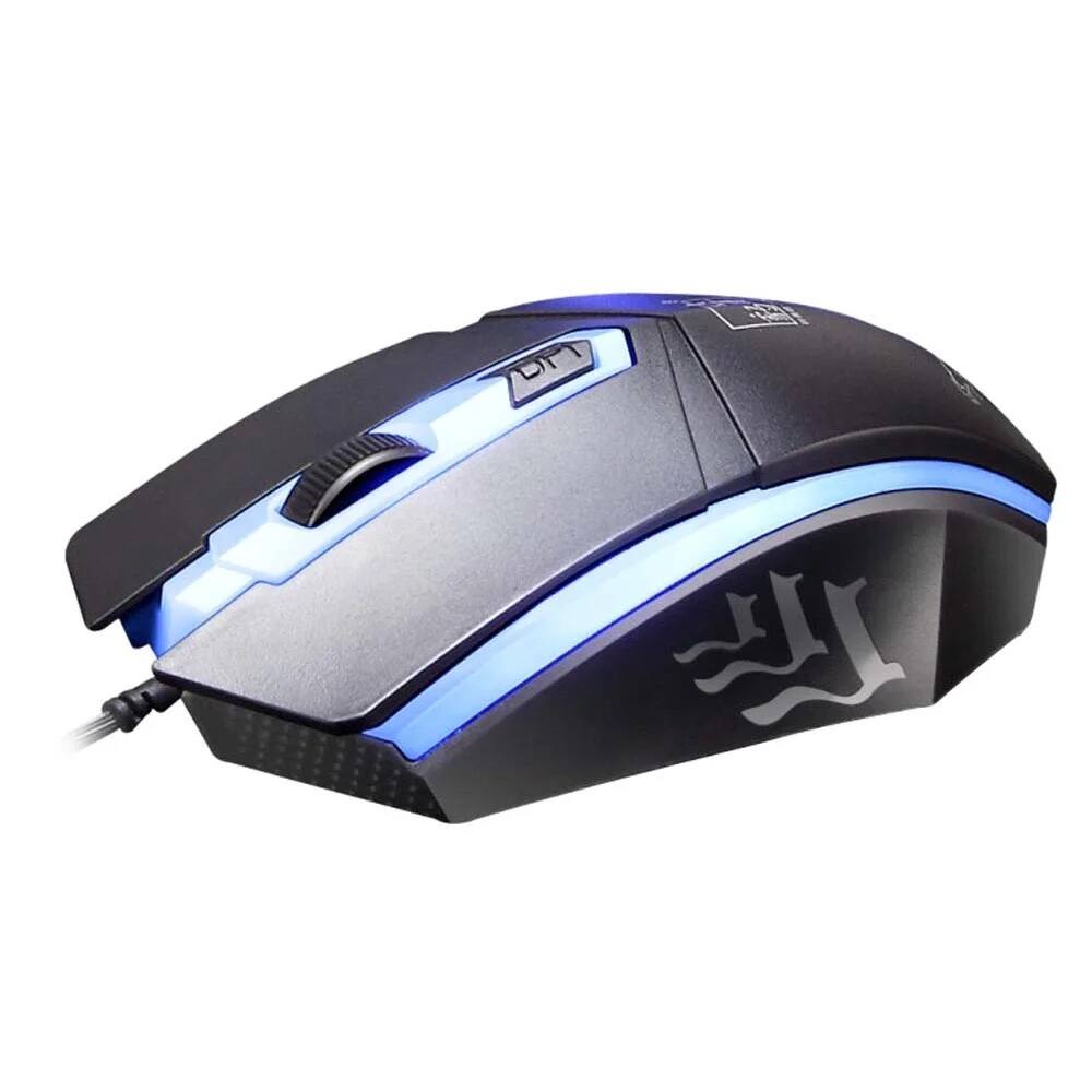 Back. MOVSSOU - Gaming Keyboard and Mouse Combo LED Rainbow Backlit - black.