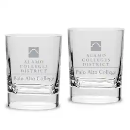 Jardine - PAC Palominos 11.75oz. Two-Piece Luigi Bormioli Square Double Old Fashion Glass Set - Multicolor