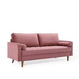 Valour Performance Velvet Sofa by Modway - Red