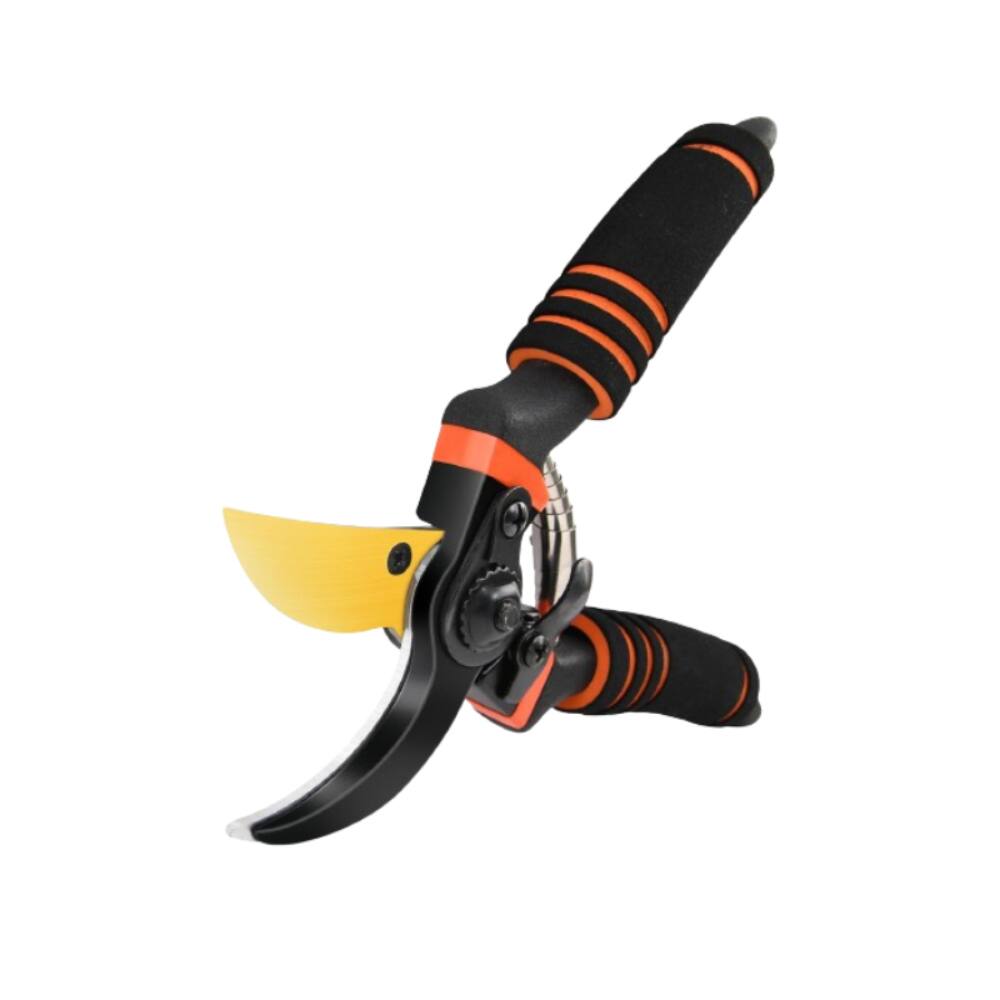 Front. Alchemy Casas - CARBON STEEL PRUNING SHEARS - Black-Orange - Black Orange.