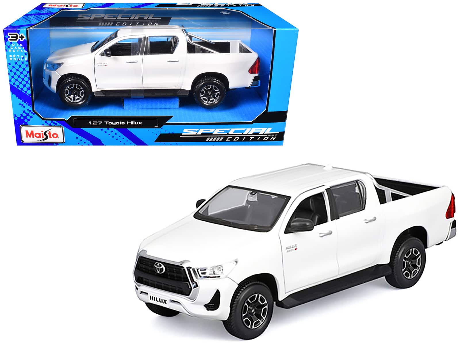 Toyota Hilux Pickup Truck "Special Edition" Series 1/27 Diecast Model Car by Maisto - White