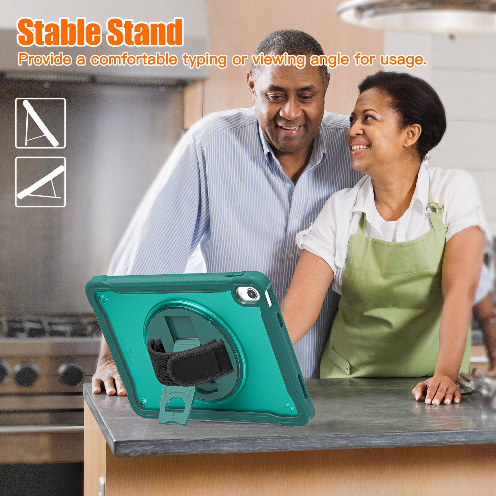 Stable Stand  
Provide a comfortable typing or viewing angle for usage.